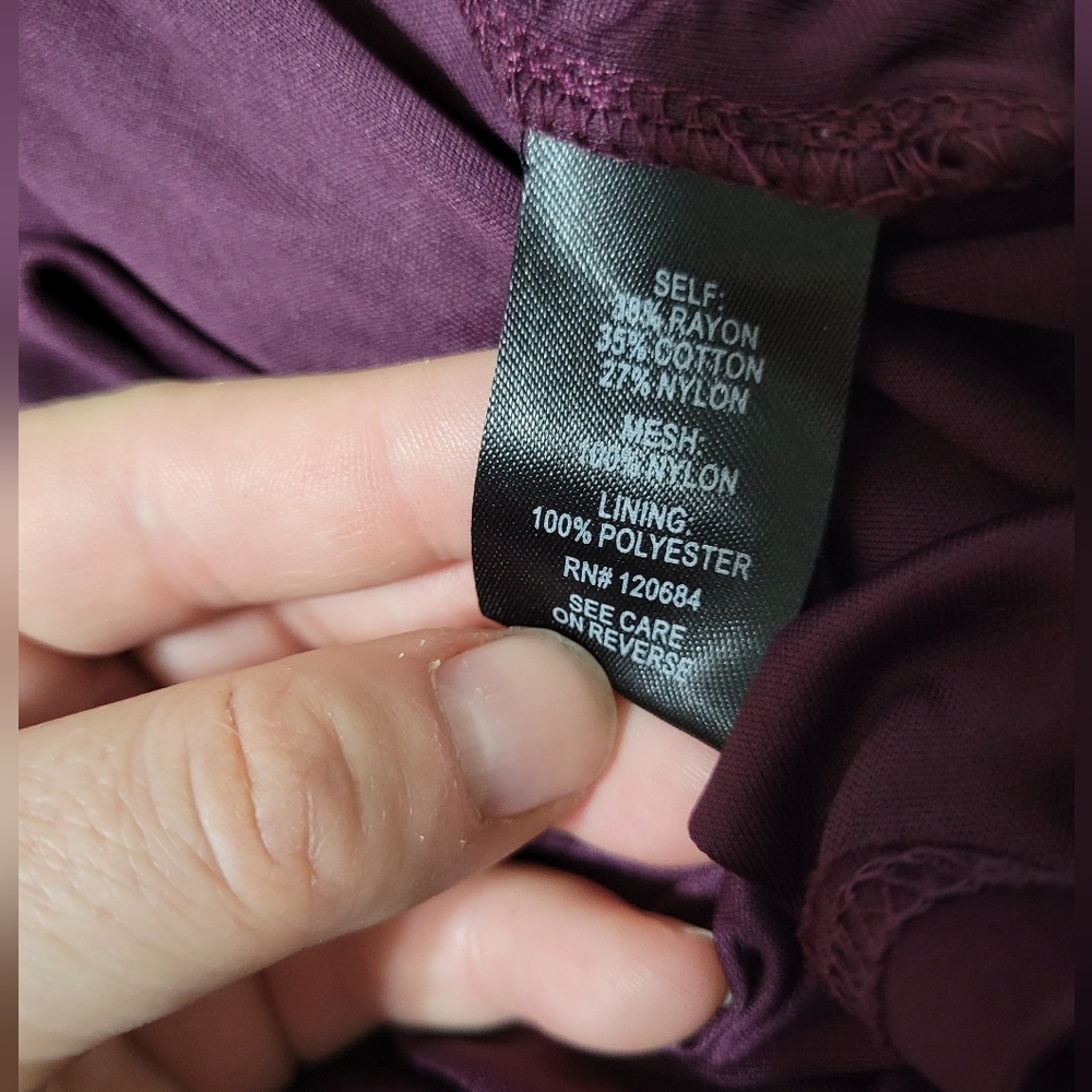 Torrid Black Lace Overlay Purple Fully Lined Dress Size 12 Spaghetti Strap - Picture 4 of 9